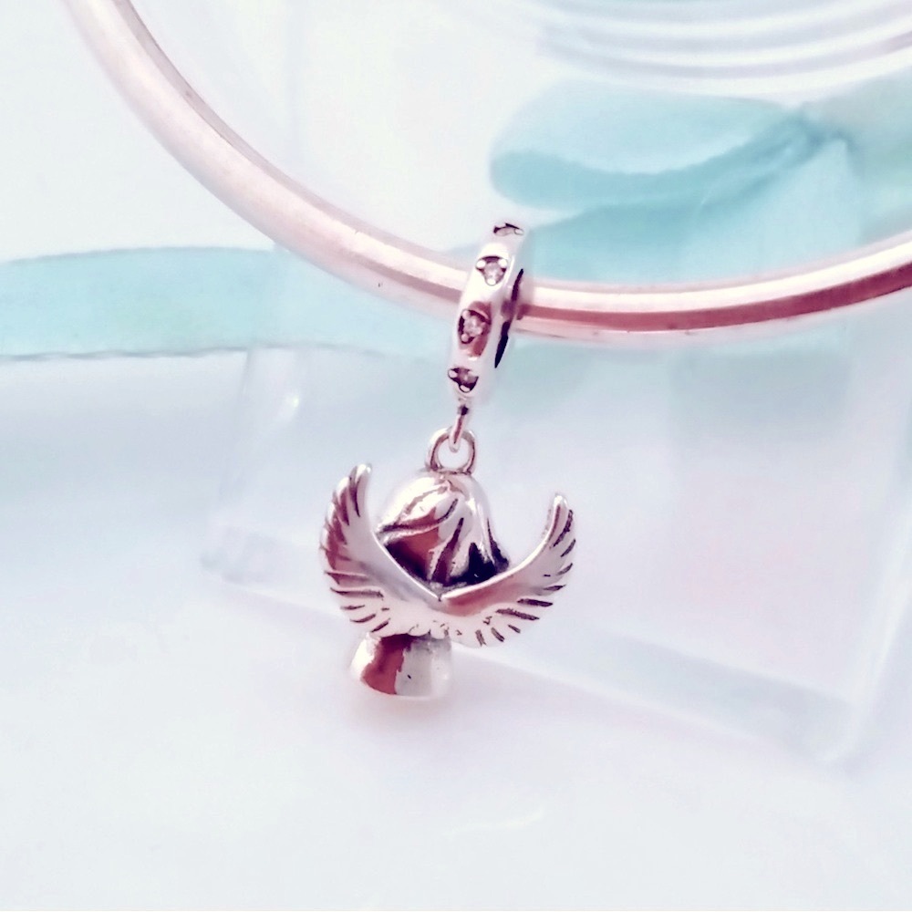 S925 Sterling Silver Christmas Angel bracelet charm,pendant ,Pandora compatible - Picture 6 of 6